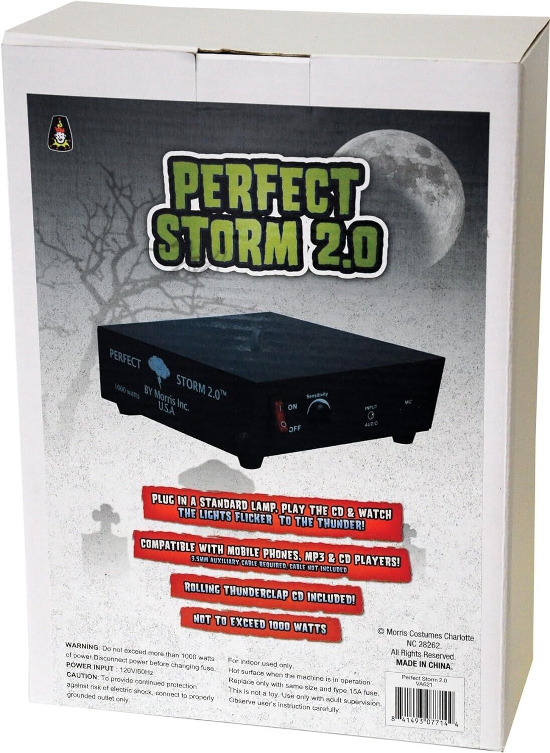 Perfect Storm Box Halloween Prop Lights Thunder DJ Sound Effects