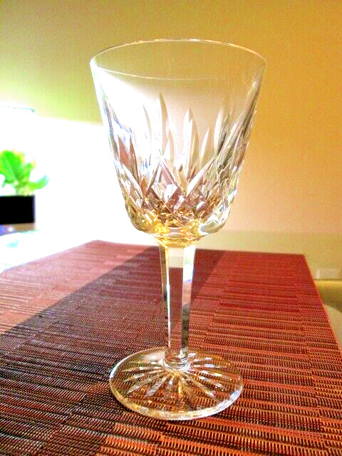 Waterford Signed Crystal Cut 6 inch 5.5 oz. Stemmed Wine Drink Glass
