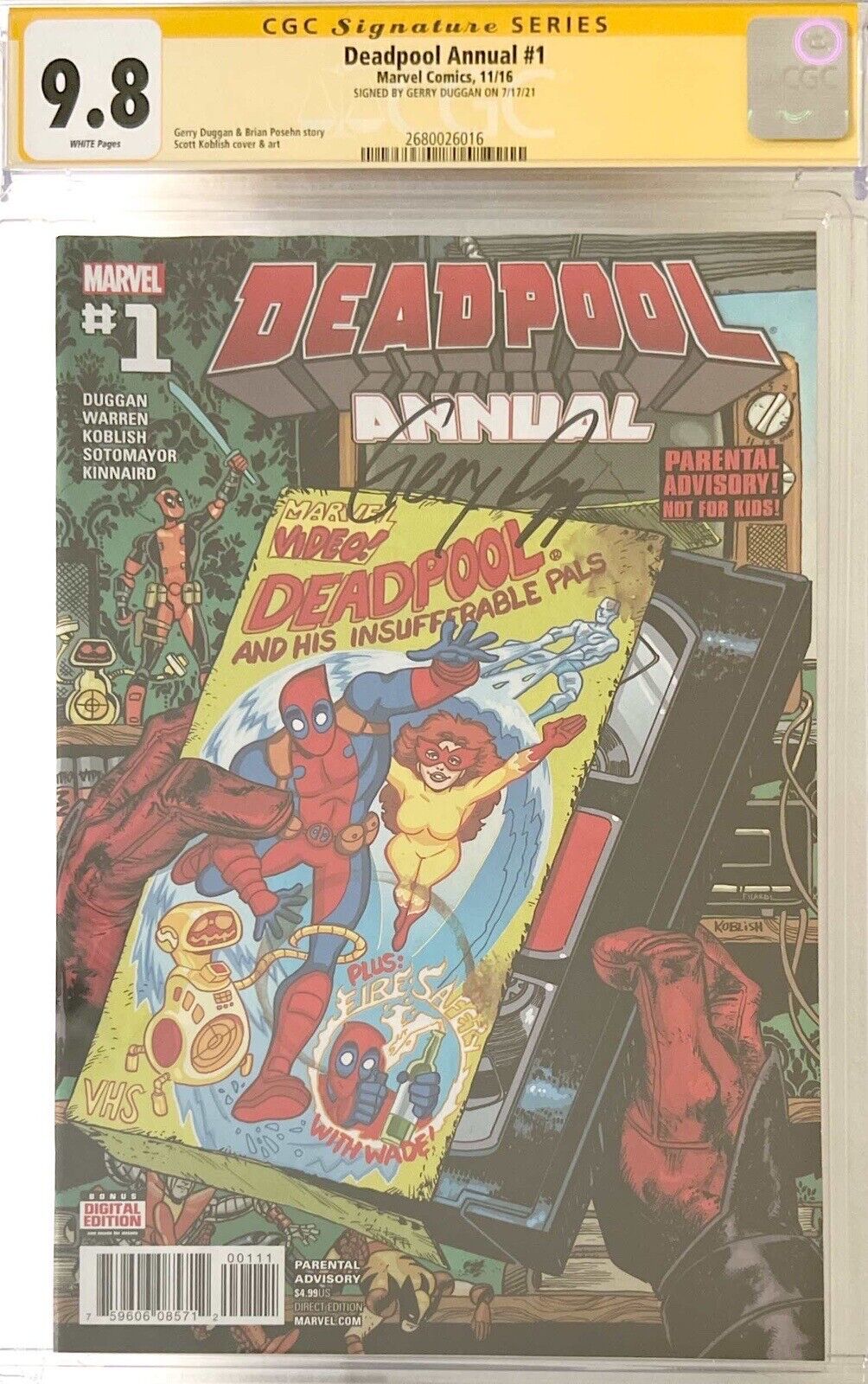 Deadpool Annual #1, Marvel Comics 11/16, CGC 9.8