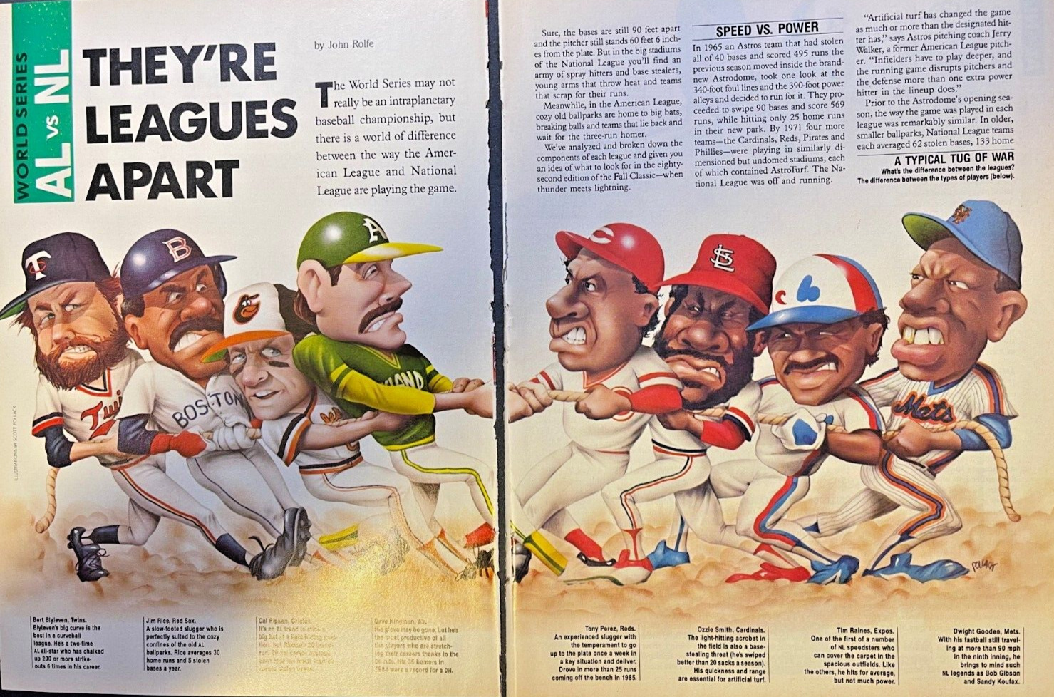 1985 American League Natianal League Differences World Series Baseball