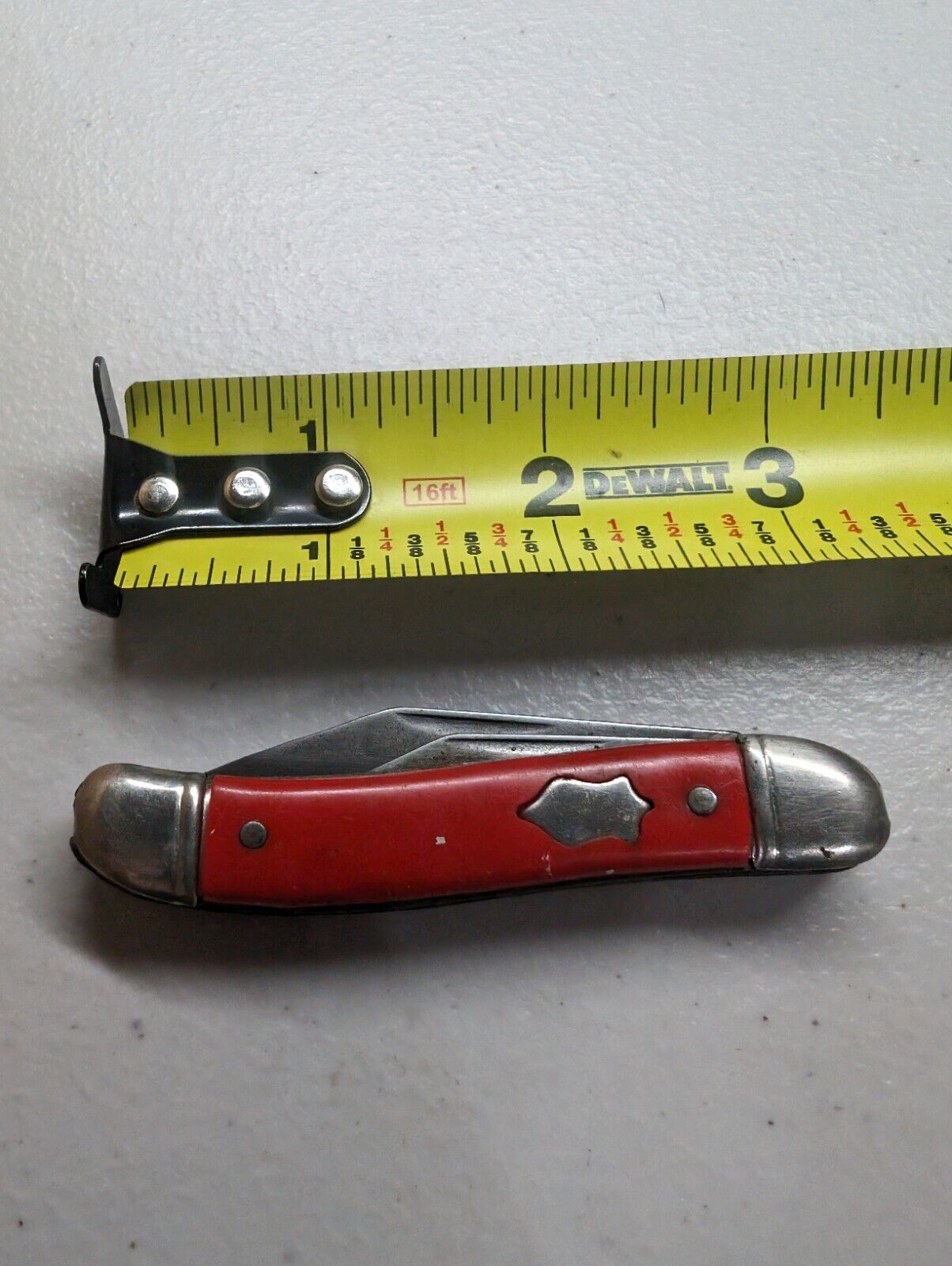 The Ideal Co Pocket Knife Vintage RARE Red 2 Blade