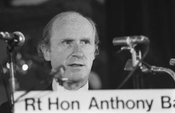 Anthony Barberduring a press conference UK 9th May 1973 OLD PHOTO