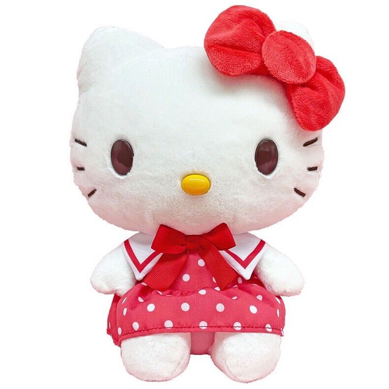 Sanrio Hello Kitty Sailor Color Stuffed Toy 11in Plush Doll Red Clothes Bow New