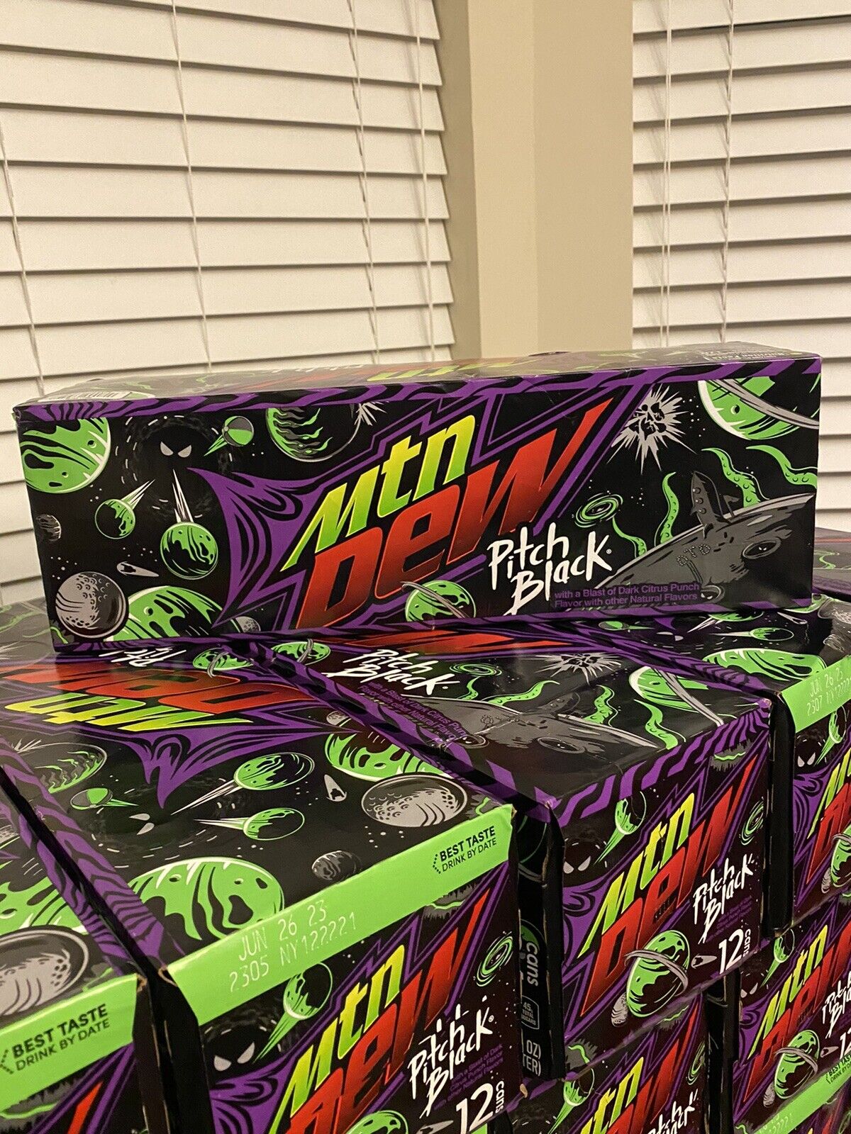 2023 Mountain Dew Mtn Dew Pitch Black Cans - 12 Pack - NEW - RARE 12x12oz Cans