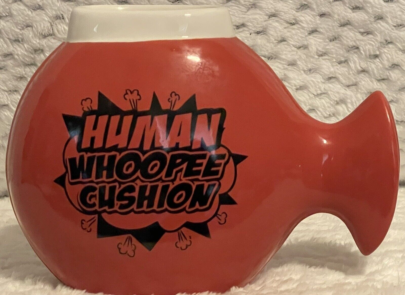 Human Whoopie Cushion Bigmouth 20oz Novelty Ceramic Coffee Cup Mug Humor ,Funny