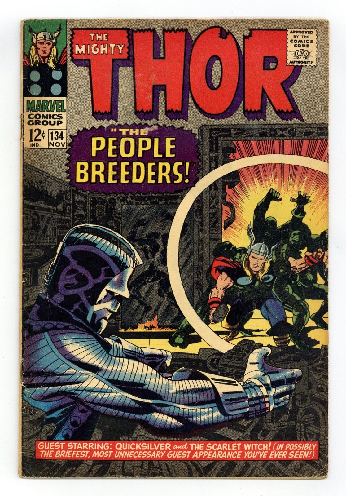 Thor #134 GD+ 2.5 1966 1st app. High Evolutionary, Man-Beast