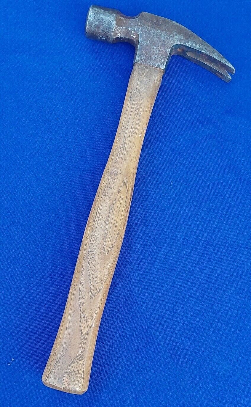 Vintage Vaughan 999 Straight Claw Hammer w/ Wood Handle - 20 OZ USA Made Hammer