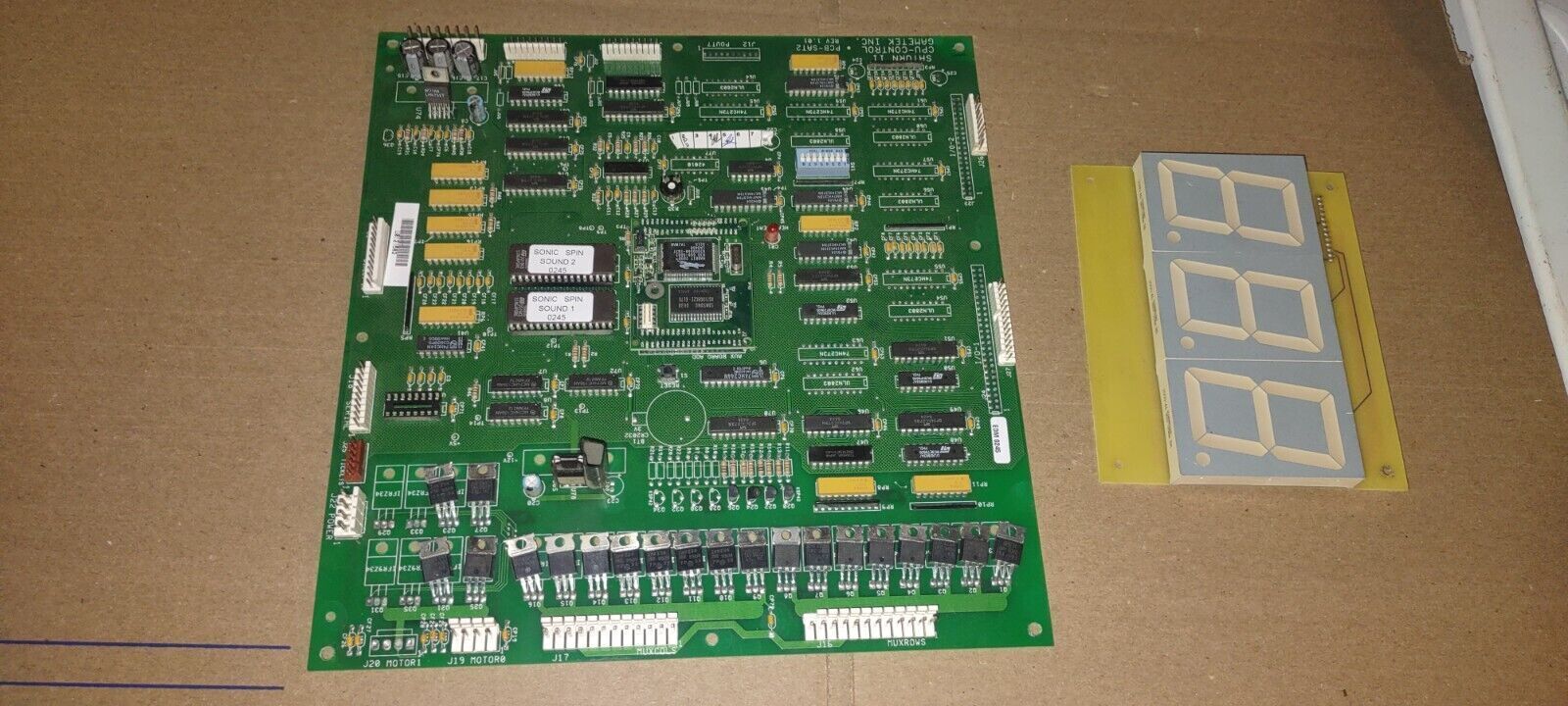 sega sonic and tails spinner arcade redemption main pcb working #50