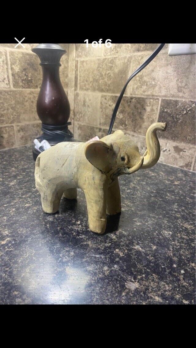 Vintage 1970’s, Handcrafted Oyster Shell Elephant 