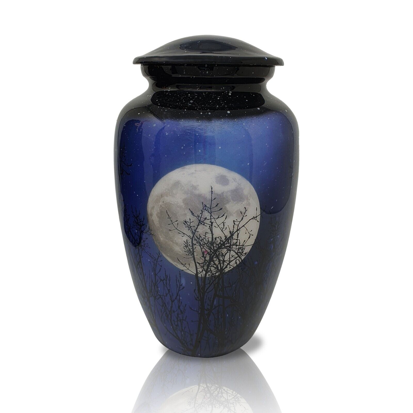 Precious Handicraft Urns Full Moon tree Cremation Ashes for Adult Human Decor
