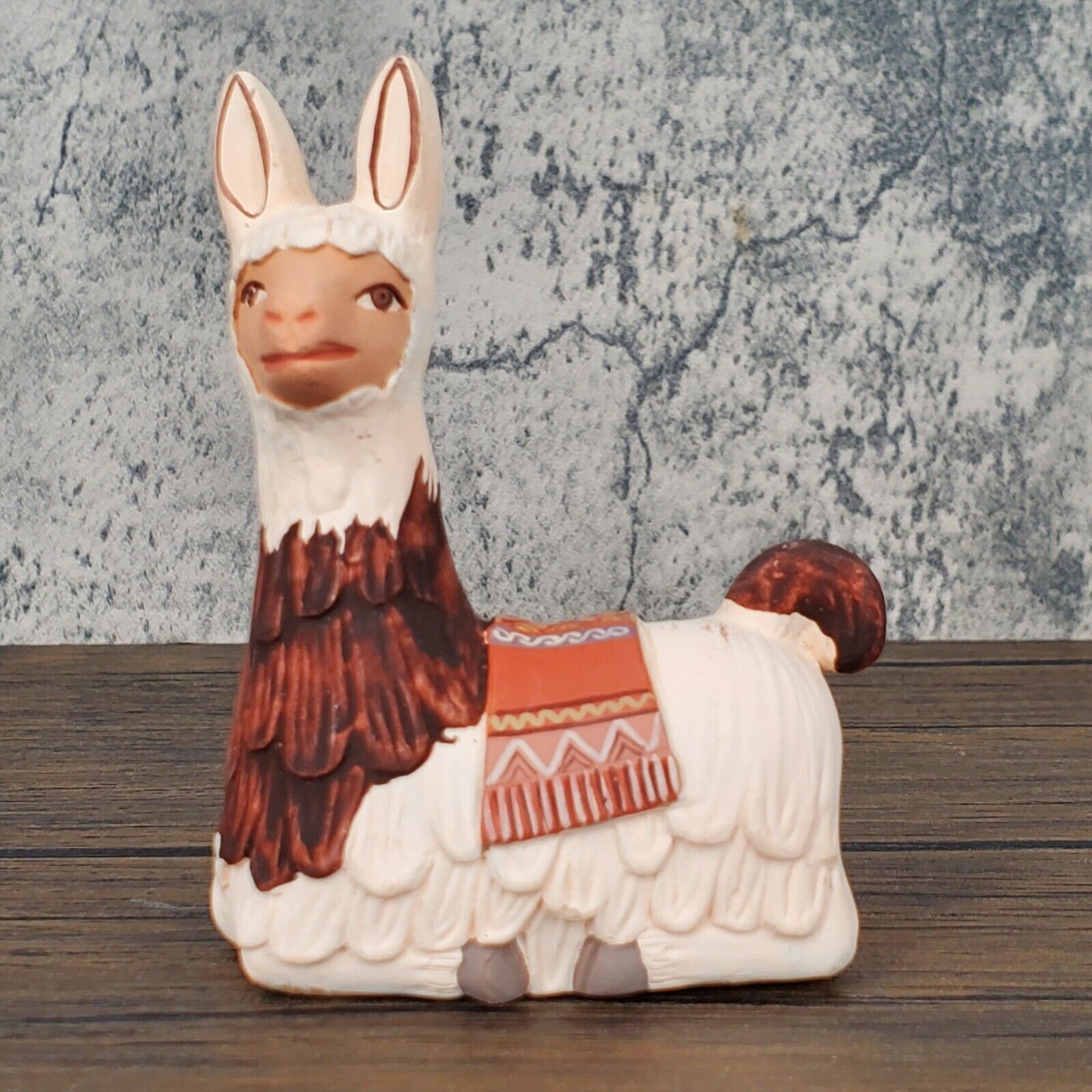 Adorable Peruvian Ceramic Alpaca Handmade and Hand-painted 4\