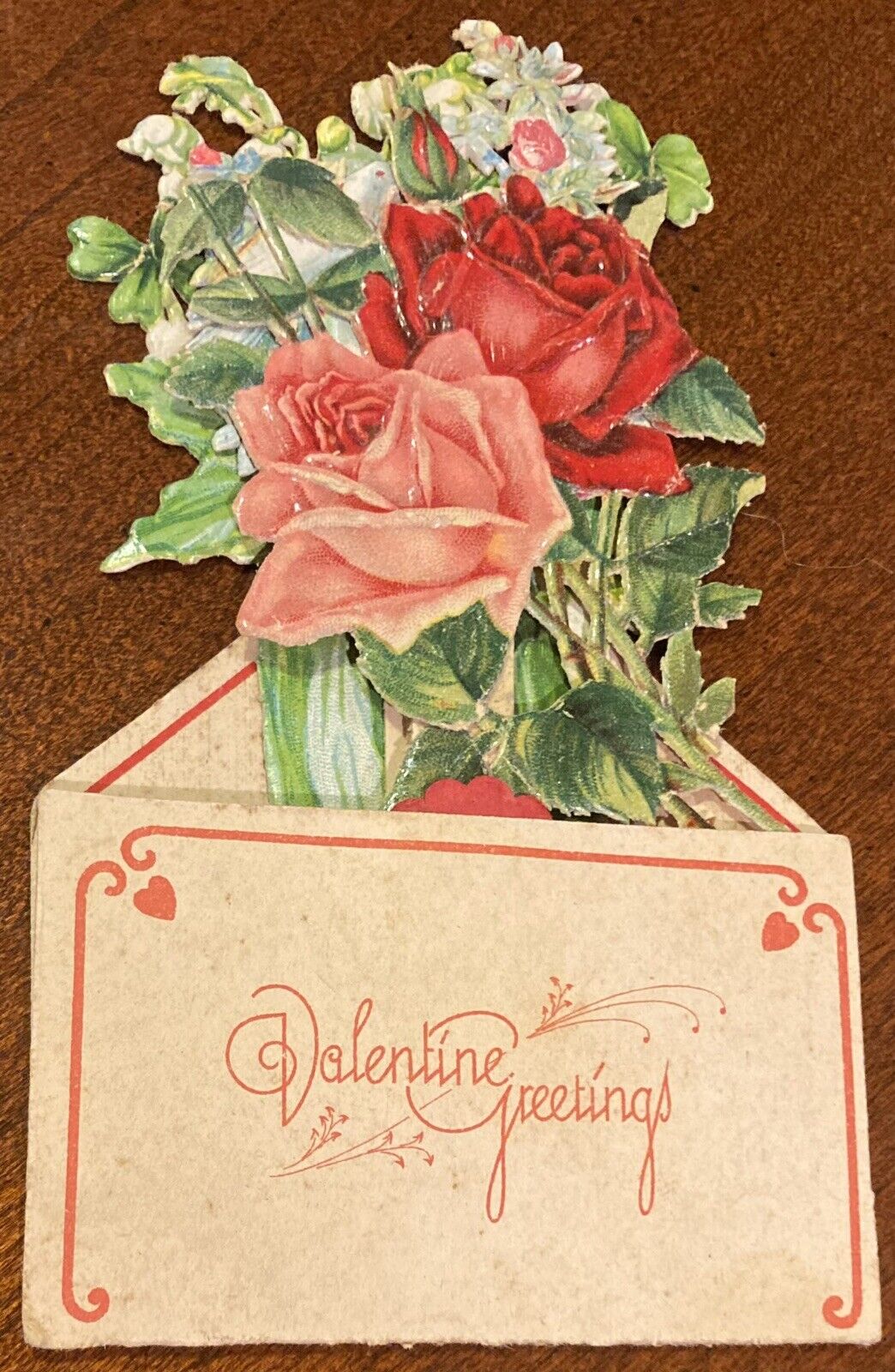 Antique Victorian 3-D Valentine ~ No Handwriting ~ Made In Germany ~ Beautiful