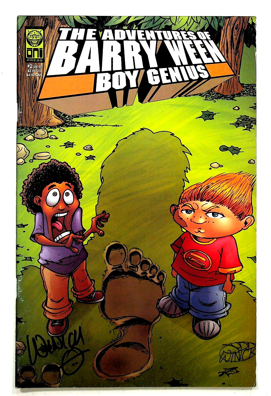 Adventures of Barry Ween Boy Genius #2 Signed by Judd Winick Oni Comics