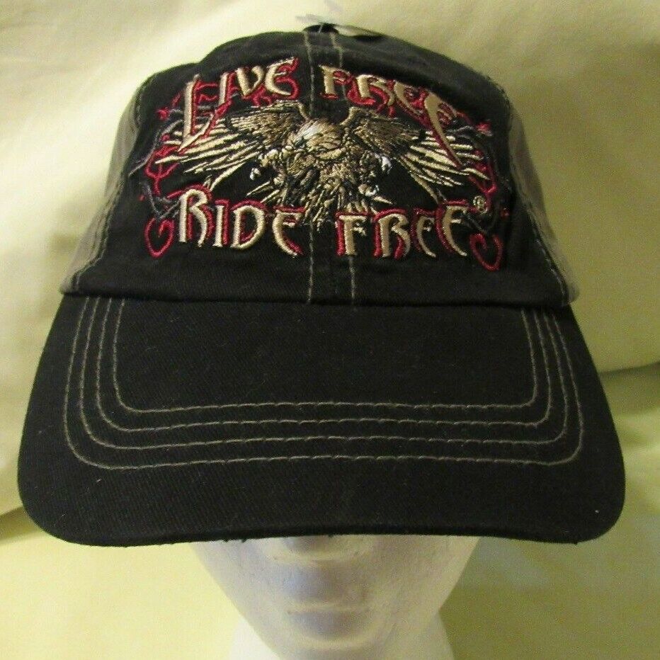 Cap / Hat - Live Free Ride Free- Logo with Spread Eagle Design -Soft Fabric