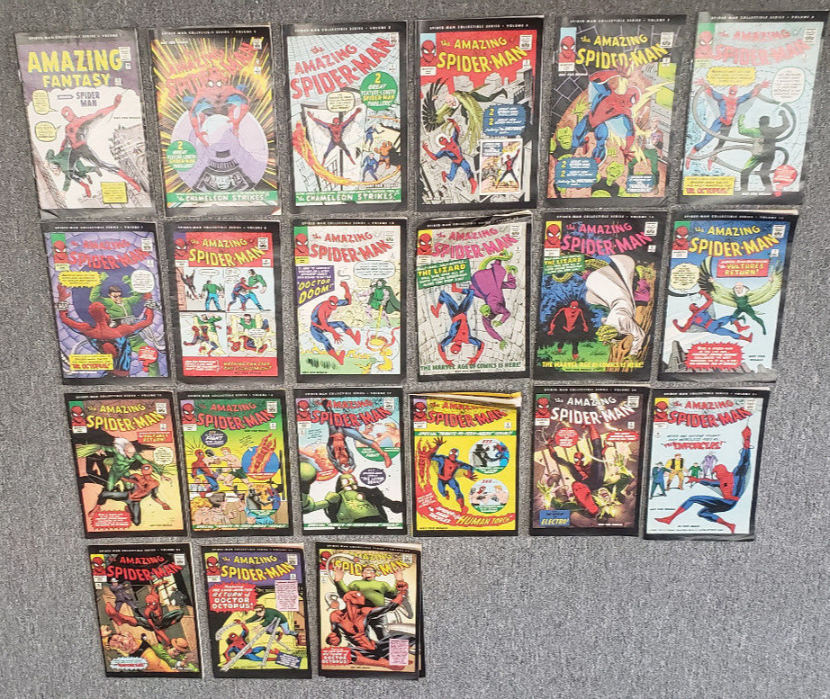 Spider-Man Collectible Series Lot Of 25 Books: Volumes 1-8, 12-18, 20-24