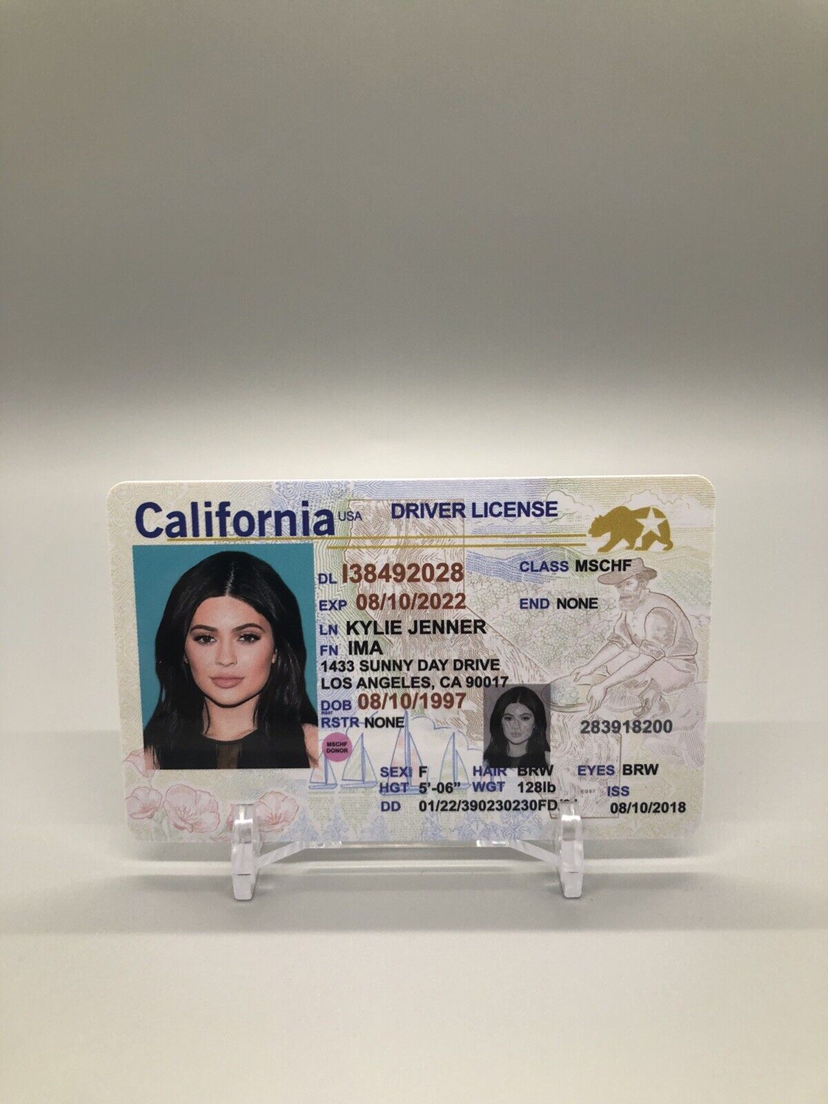 MSCHF Boosted Packs 2nd Edition Kylie Jenner California Drivers License IN HAND