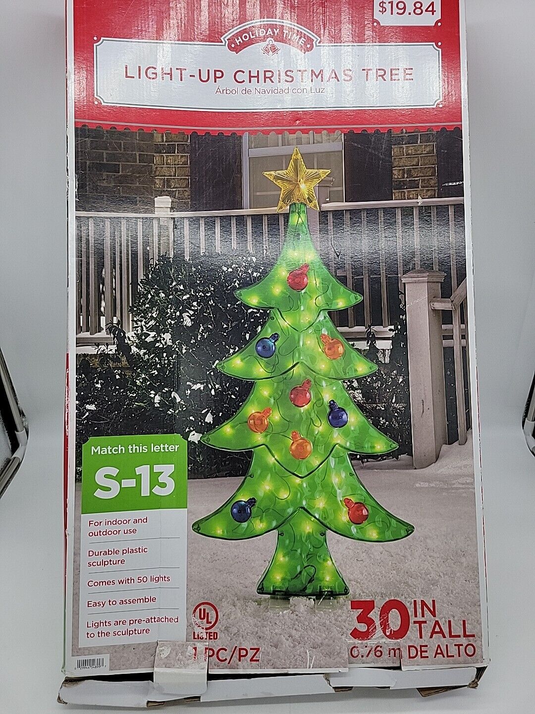 Gemmy Holiday Time Christmas Tree Yard Decor 30in Light Up Plastic Retired