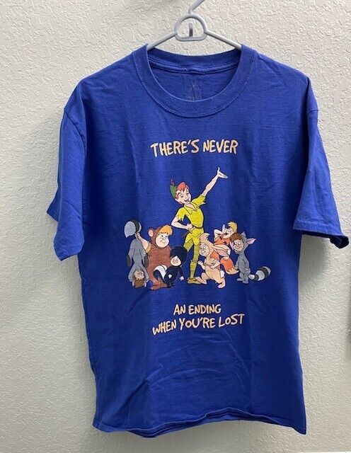 Vintage Disney World Peter Pan T Shirt There's Never An Ending Adult Large