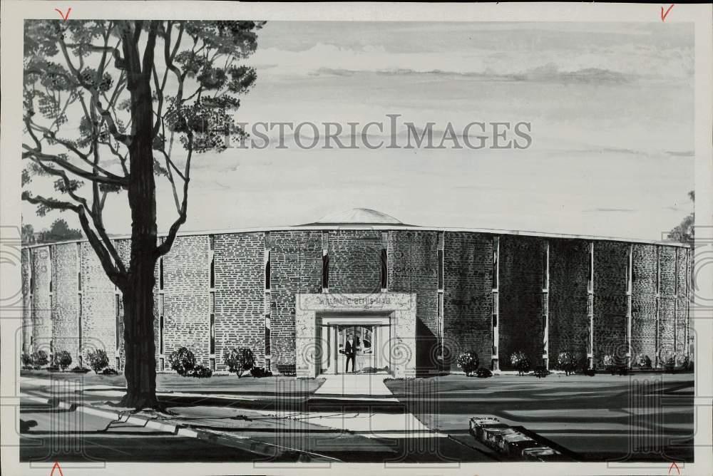 1974 Press Photo Exterior of Bemis Hall Biology Complex at Springfield College