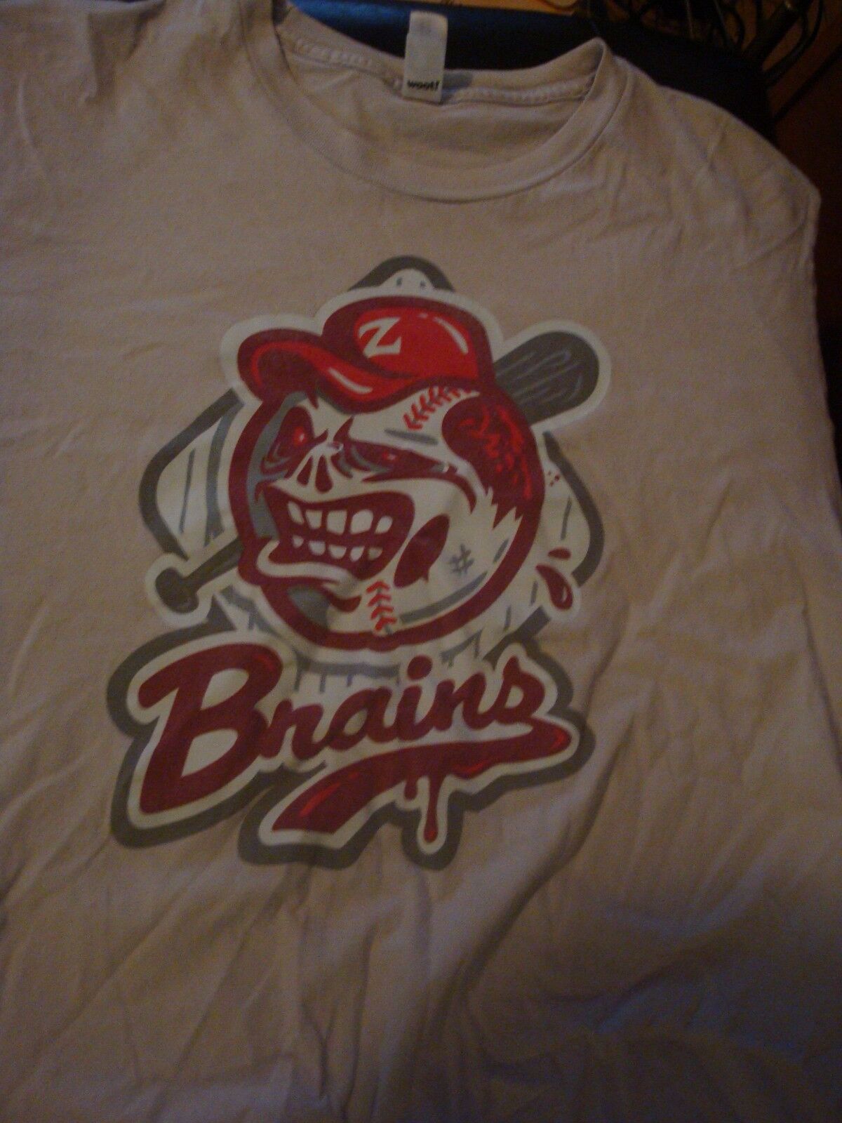 Fantastic Zombie Brains Baseball T-Shirt, Size Large, Great Condition