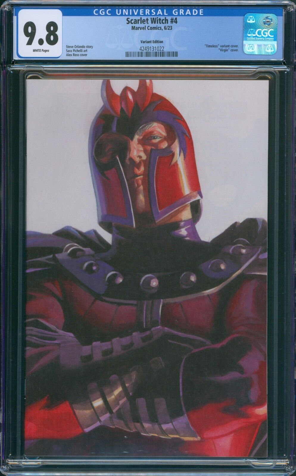Scarlet Witch #4 CGC 9.8 Alex Ross Timeless Magneto 1st Full Scythia Marvel 2023