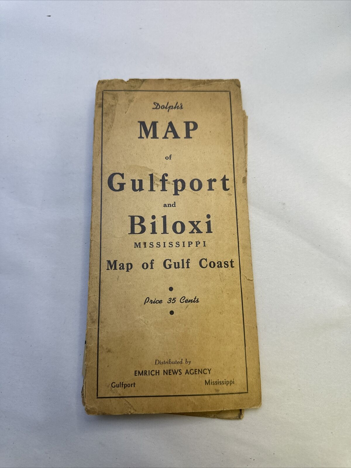 Dolph’s Map Of Gulfport And Biloxi Mississippi - Map Of Gulf Coast - Very Rare