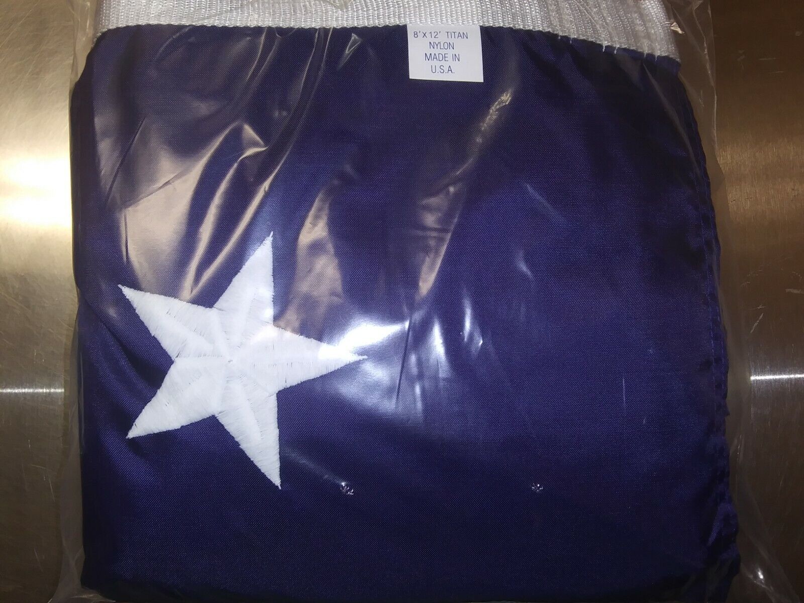 8' x 12' American Flag Nylon Sewn Stripes Appliqued Stars - New - American Made