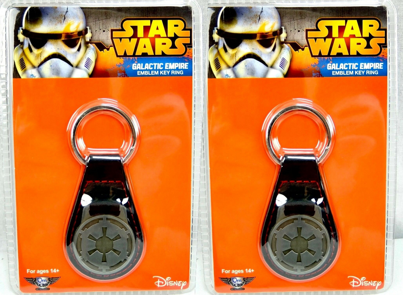 Star Wars Disney Galactic Empire Key Ring Fob Screen Accurate Emblem Lot of 2