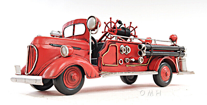 1938 Red Fire Engine Ford 1:40 iron Model