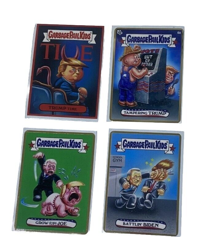 Donald Dump Custom Made Garbage Pail Kids Race To White House Set (4 Card Set)