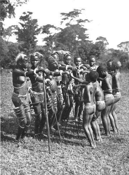 KENYA. A Ceremonial Dance, Taveta district; near Mount Kilimanjaro 1900 print