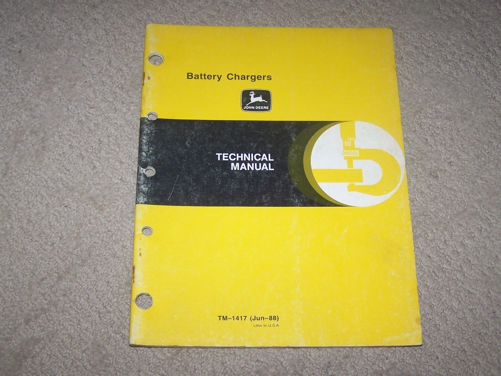 John Deere Used Battery Chargers  Tech Manual TM1417  B6