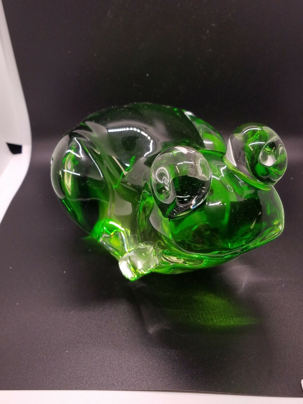 Green and Clear glass frog, large Amphibian FROG, glass frog art