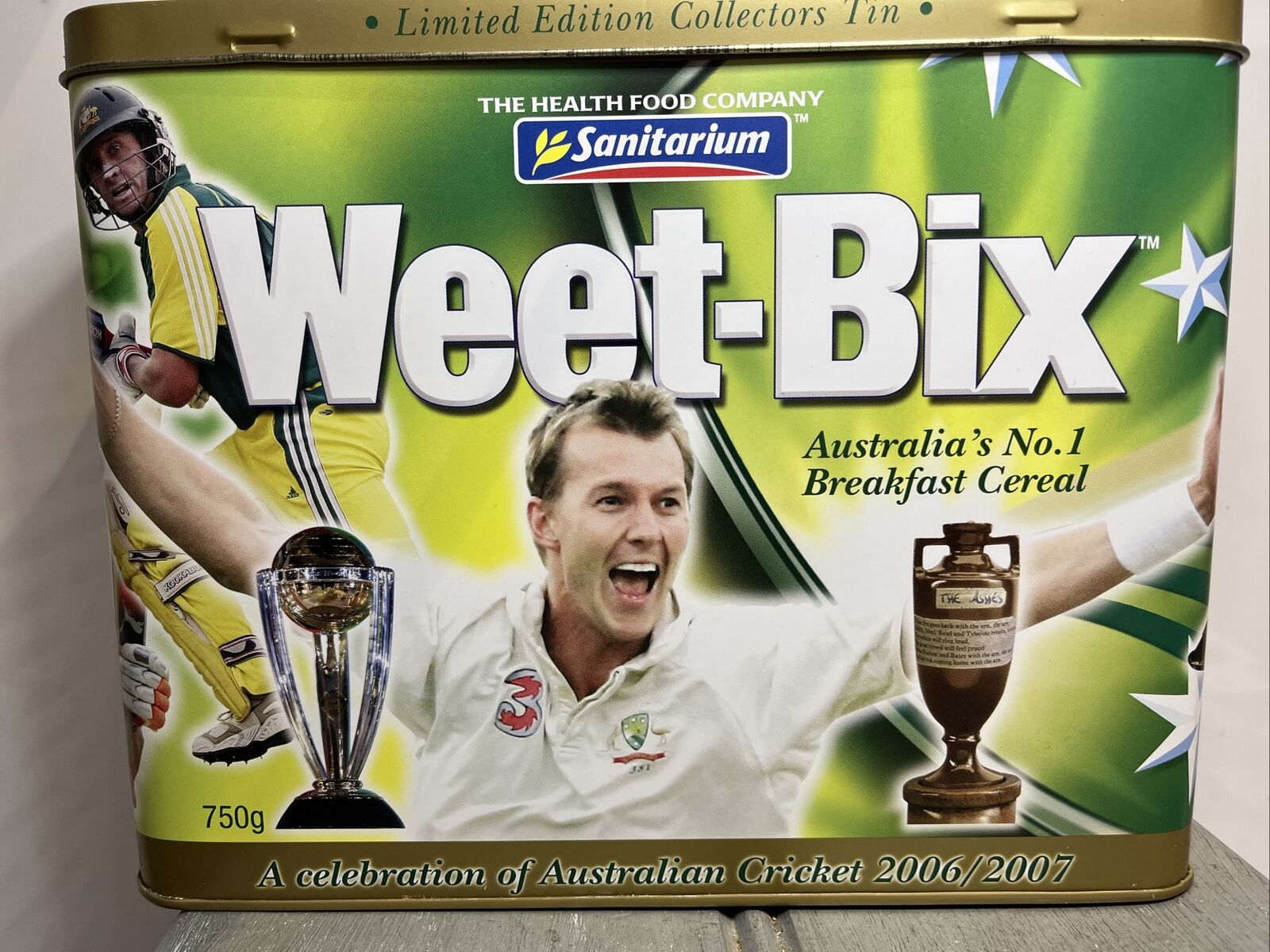 Weet-Bix Limited Edition Cricket Team 2006-2007 EMPTY Collectable Tin Can