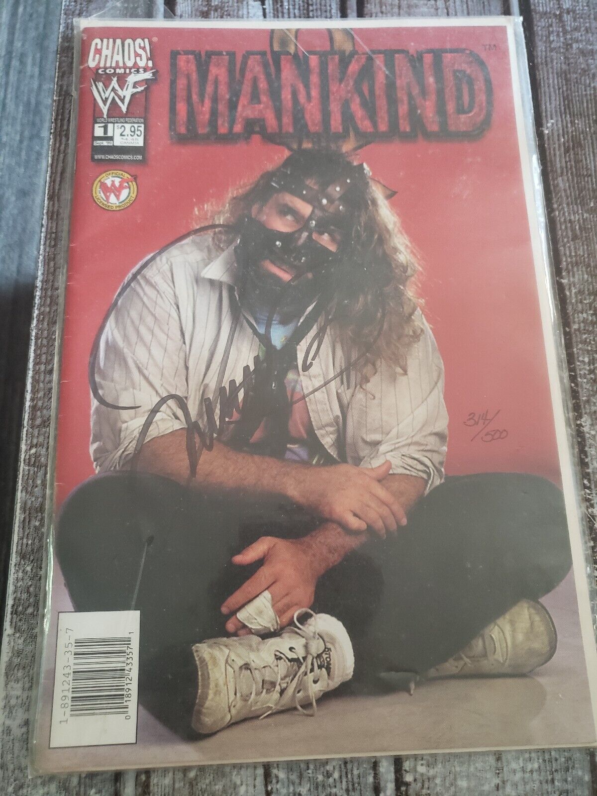 Mankind #1 SIGNED Dynamic Forces Coa #314/500 Chaos Comics 1999 Sealed