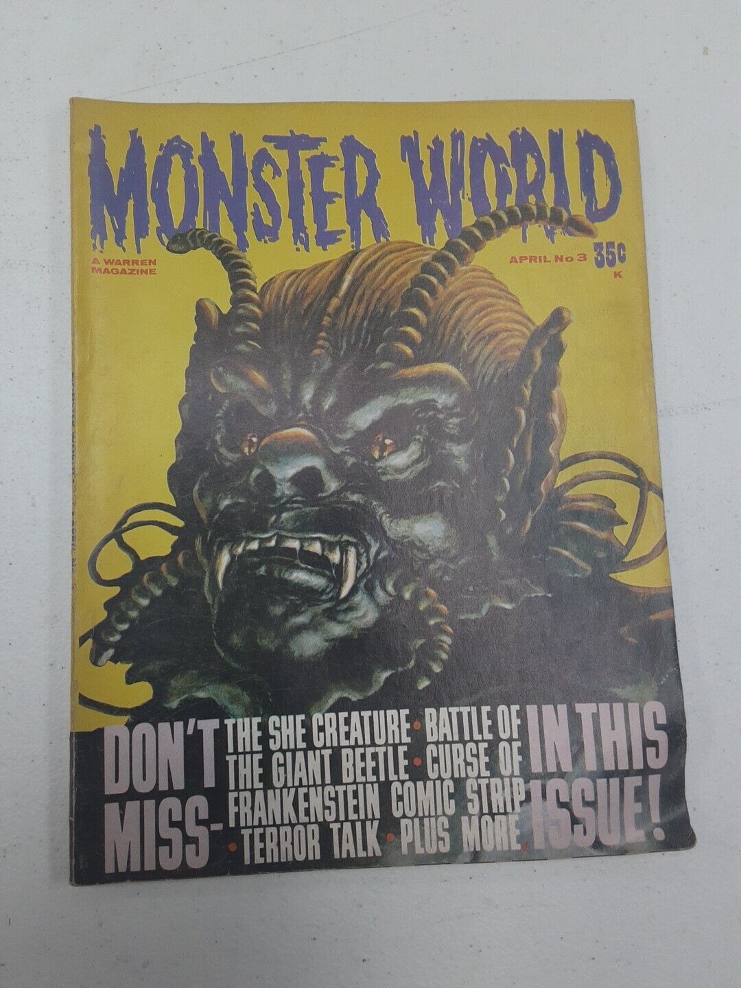 MONSTER WORLD # 3   APR.. 1965   WARREN