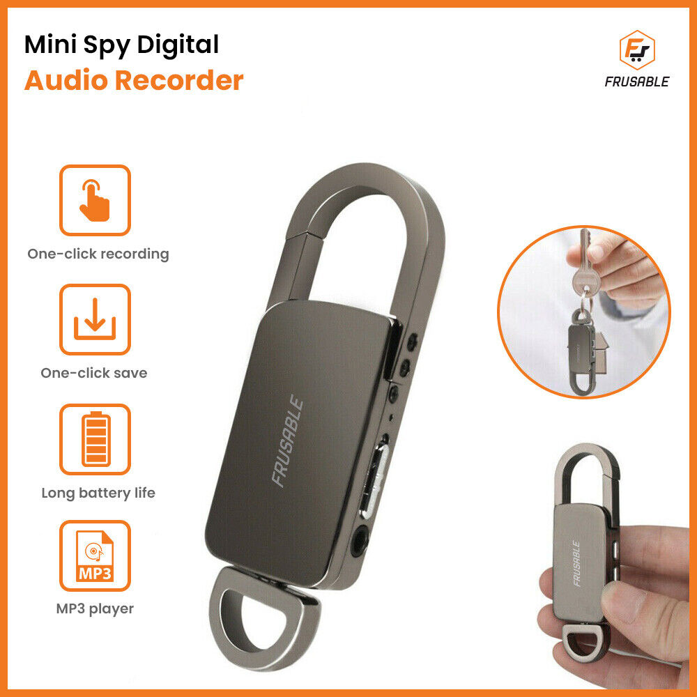 Mini Hidden Spy Digital Audio Voice Activated Recorder MP3 Playback Small Smart 