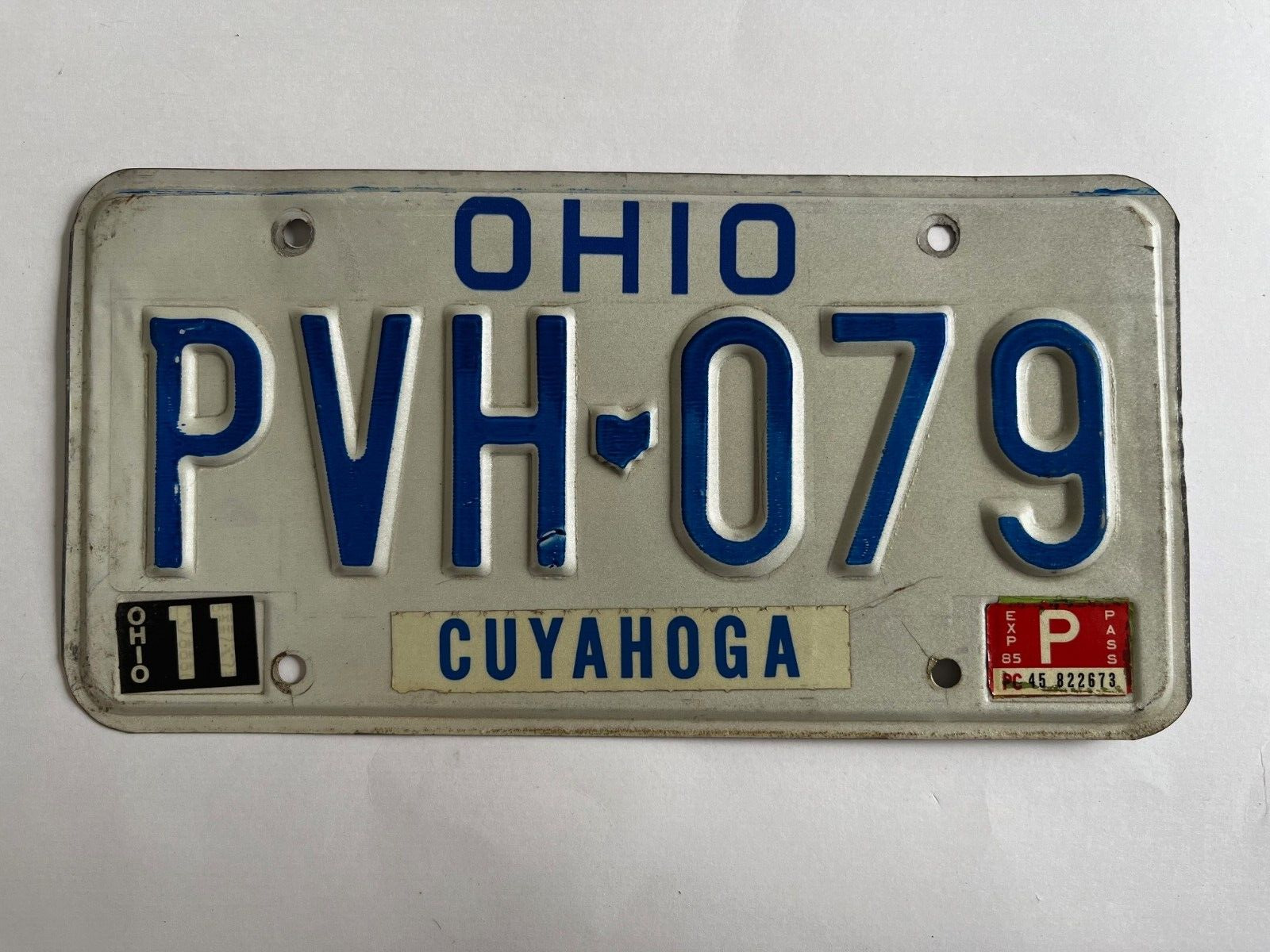 1985 Ohio License Plate Cuyahoga County Cleveland