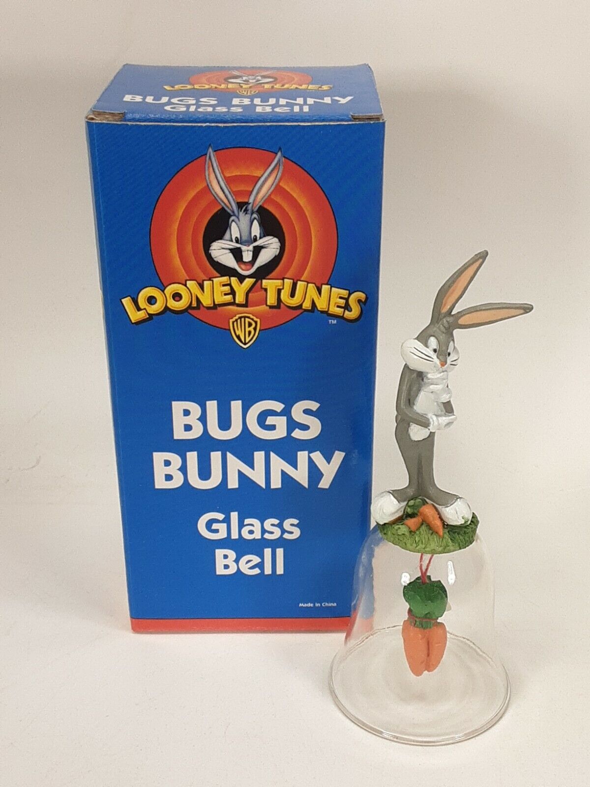Looney Tunes Bugs Bunny 1998 Glass Bell Warner Brothers Bell Brand New      (24)