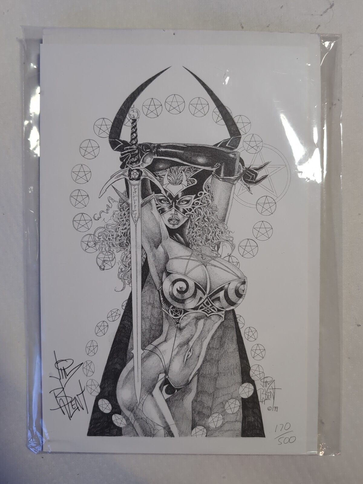 1999 JIM BALENT's - TAROT: Witch of the Black Rose Signed Lithograph LE #170/500