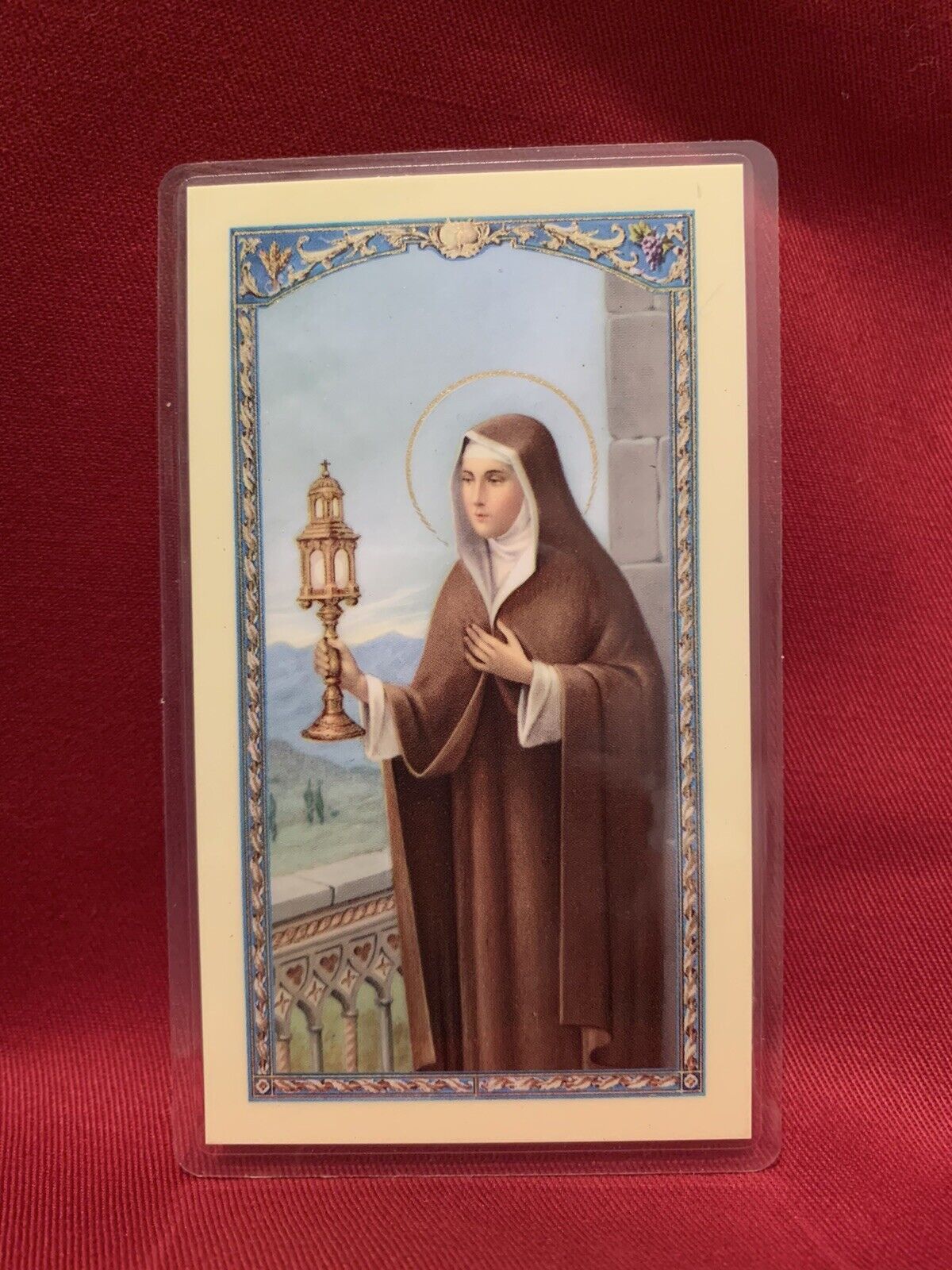 Bonella Holy Card by W. J. Hirten Co. St. Clare