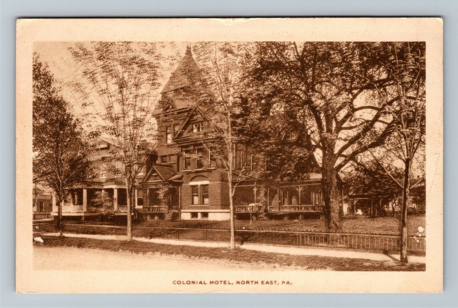 North East PA-Pennsylvania, Colonial Hotel, c1922 Vintage Postcard