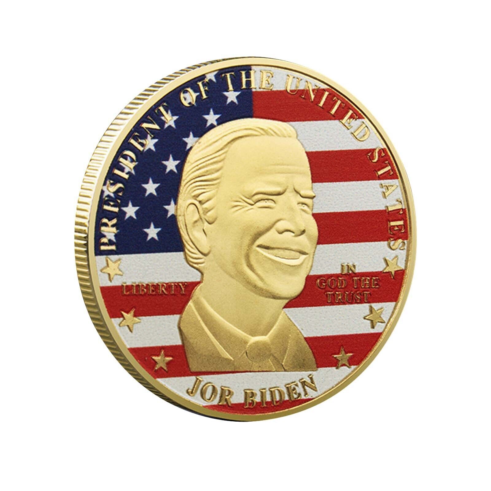 1pc 2024 Joe Biden President Commemorative Coin Challenge Gold