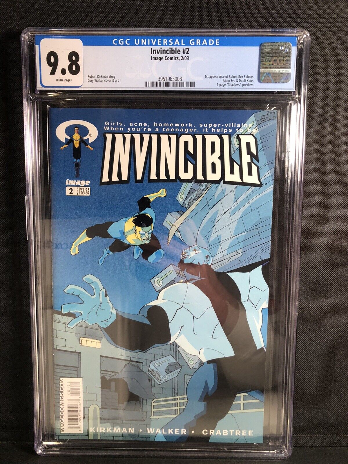 Invincible #2 Image Comics 2/03 Robert Kirkman First Appearance Atom Eve CGC 9.8