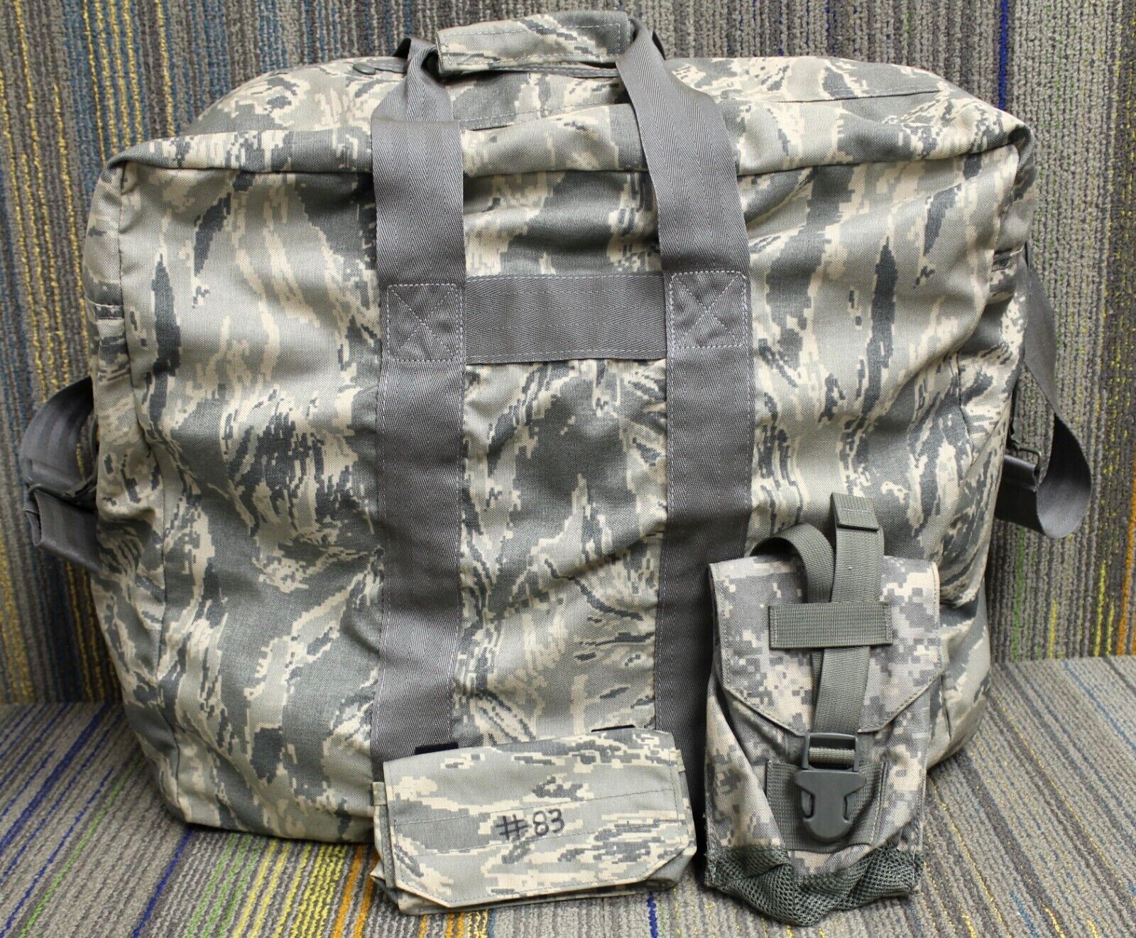 US Army Air Force Duffel and Pouch Bundle Surplus Bag Lot