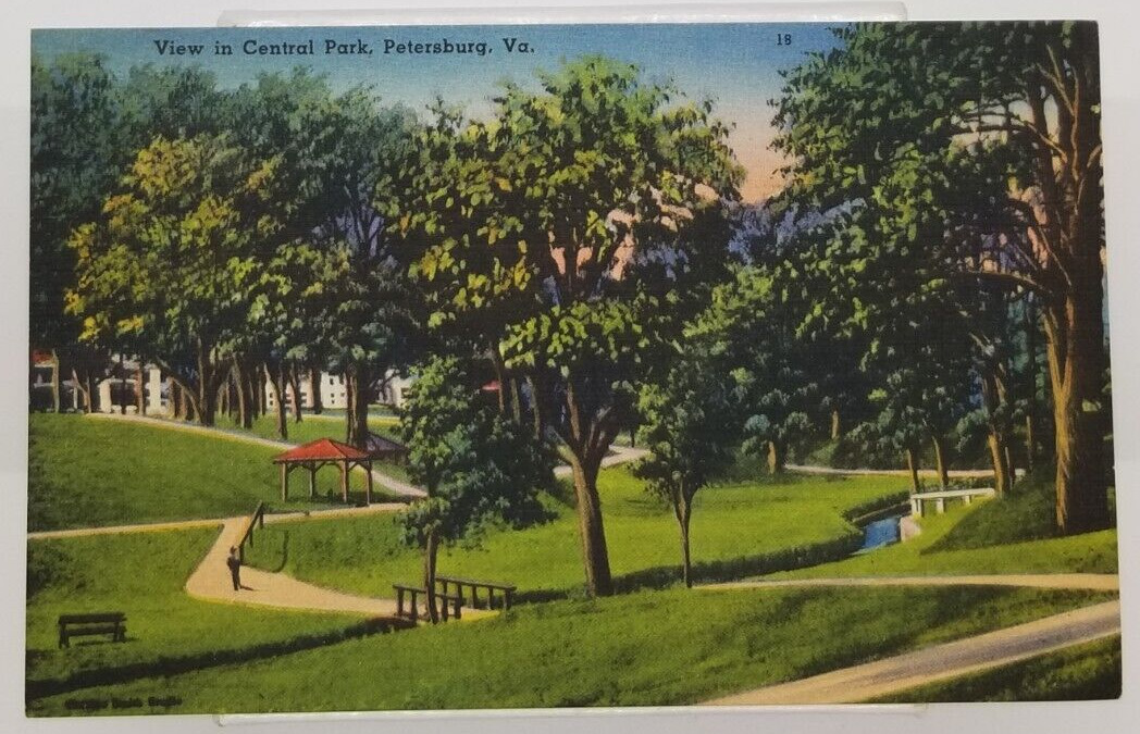 Postcard Central Park, Petersburg, Virginia Unposted