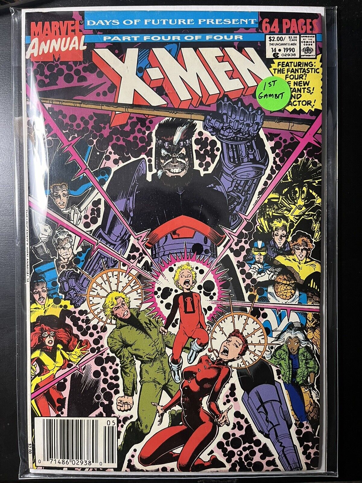 X-MEN Annual #14 VF +🔑 1st Cameo App Of Gambit NEWSSTAND