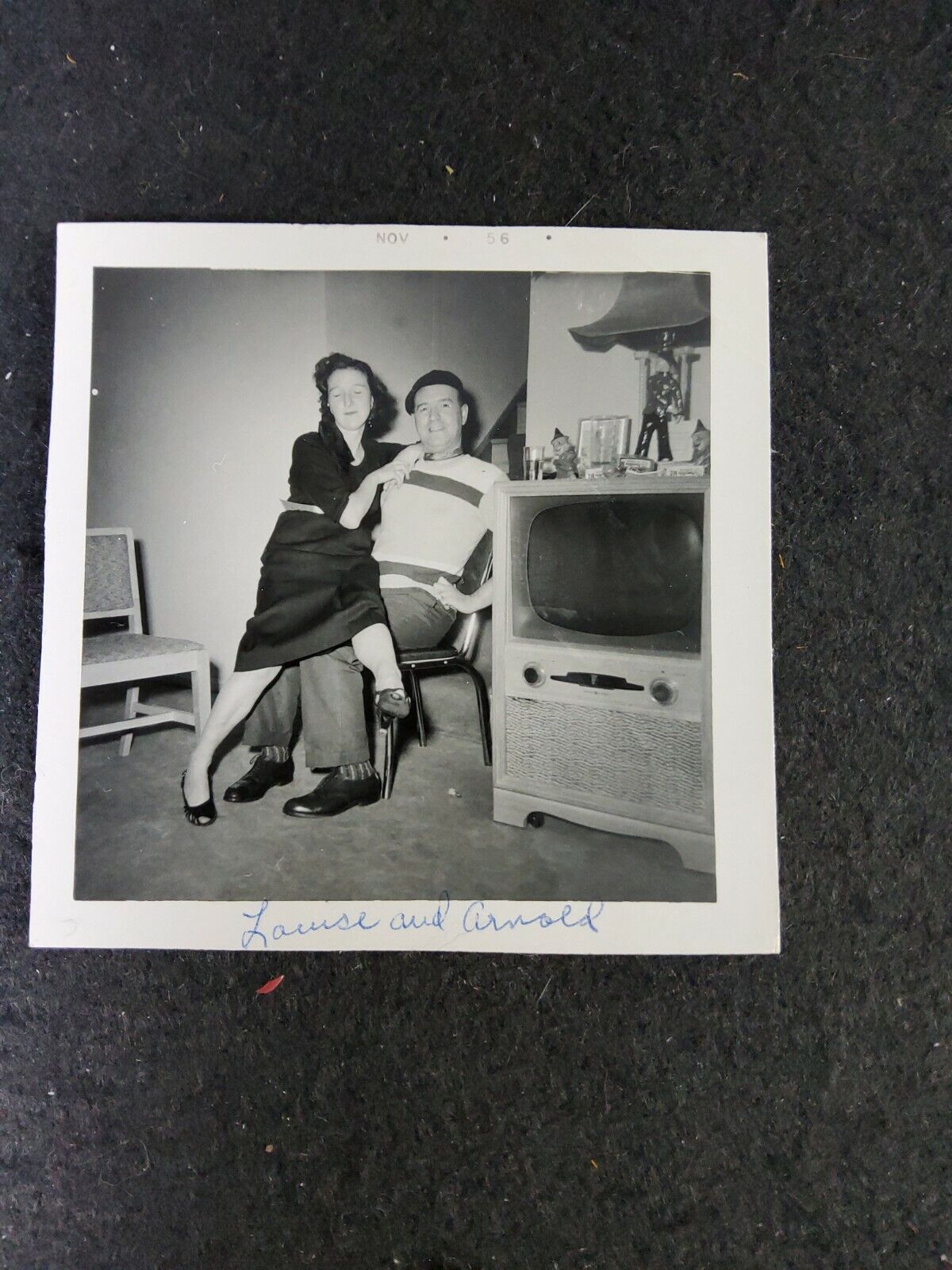 Vintage Press Photo Black & White Man and Woman Posing Nov 1956 3.5