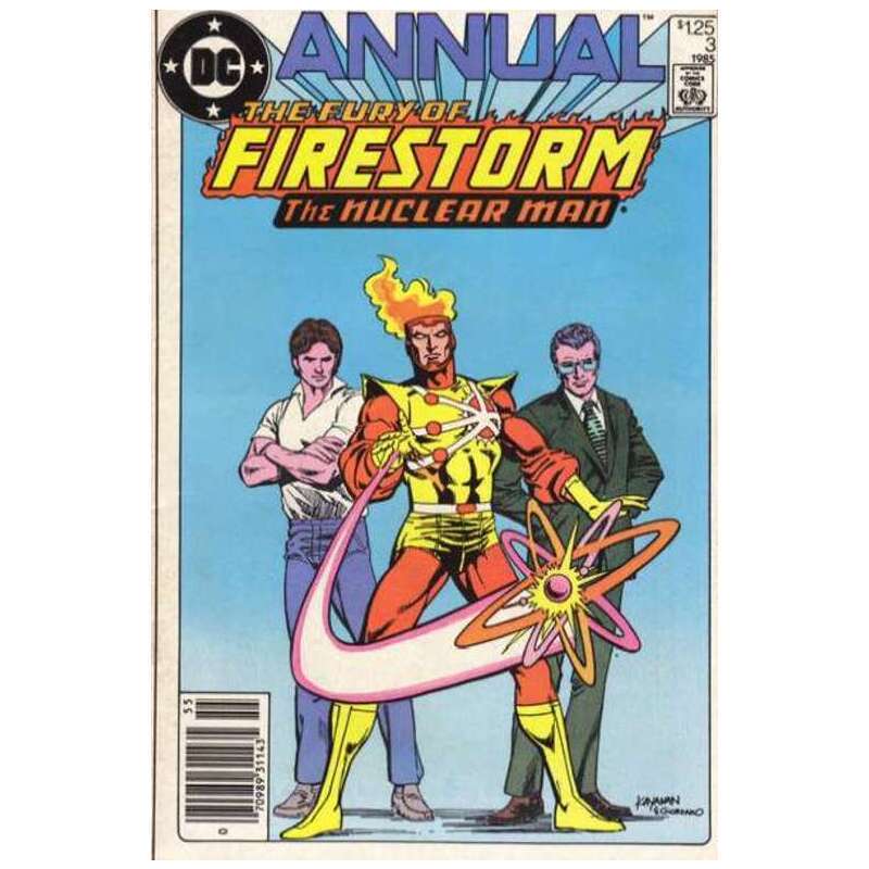 Fury of Firestorm (1982 series) Annual #3 Newsstand in NM cond. DC comics [p{