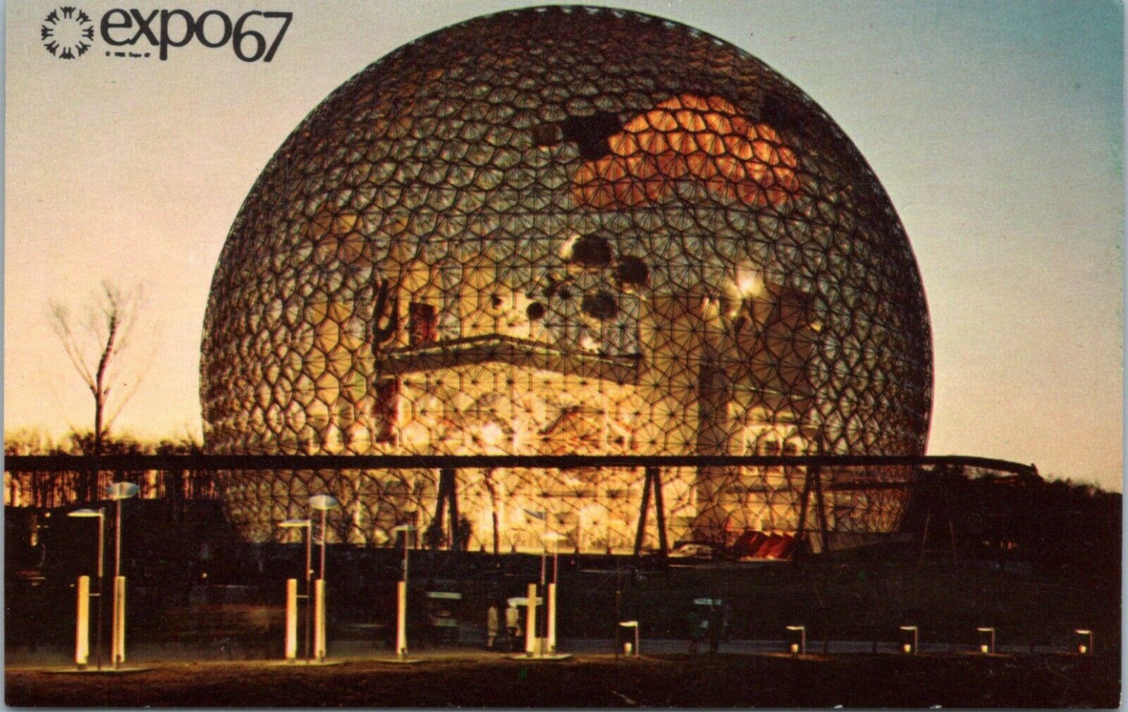 1967 Expo Biosphere Montreal Postcard Chrome Unused Worlds Farir RC